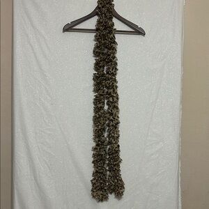 Leopard Print Knit Scarf